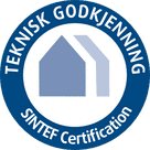 Logo av Sintef sertifsering